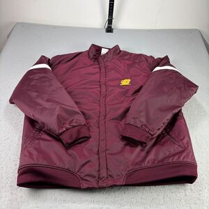 Central Michigan Chippewas Puffer Jacket Mens 2XL Red Adidas Bomber‎ Heavy Coat